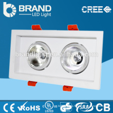 China fabricante Alta calidad 3200 lúmenes 2 * 15W LED Downlight Square COB 2 cabezas